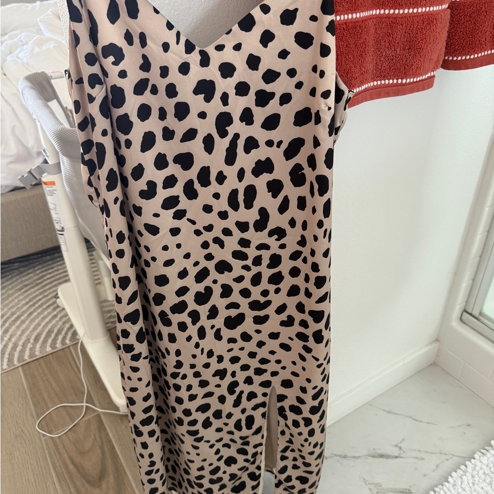 Windsor Beige and Black Animal Print Dress